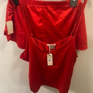 INK + IVY Women’s Intimates 2 Piece Red Sleepwear Tank and Shorts Size XXL